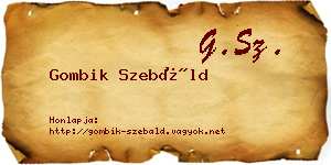 Gombik Szebáld névjegykártya